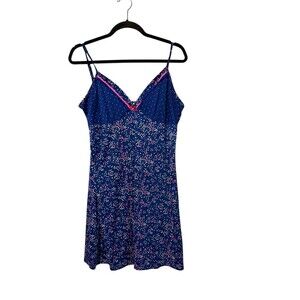 Intimissima Polka Dot Nightie Nightgown Size L Blue Pink Sleep Dress